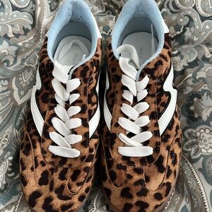 Madden Girl Leopard Print Sneakers with Black and Brown